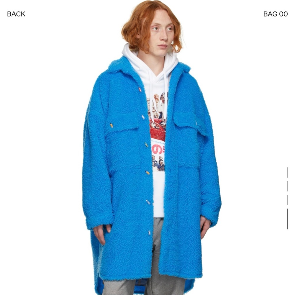 Doublet Vibrant Blue Fleece Coat